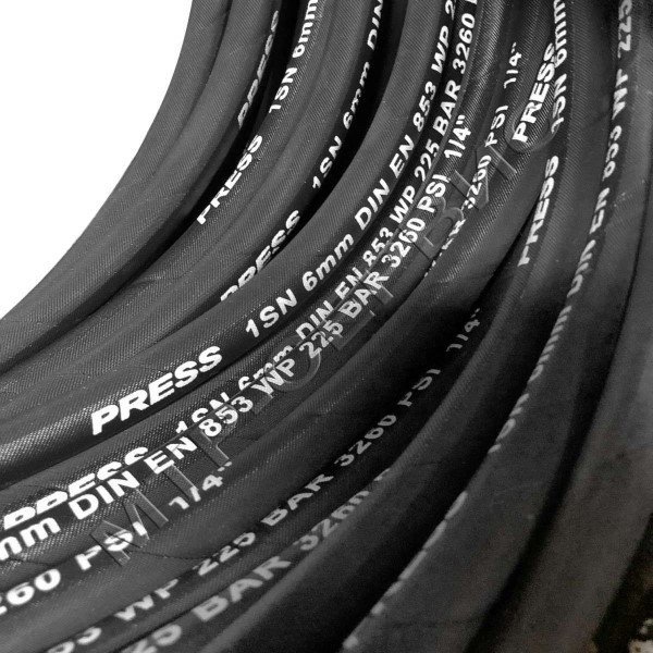 Рукав 1SN DN16 PRESS DIN EN 853 WP 130 BAR 1885 PSI 5/8" Рукав 1SN DN16 PRESS DIN EN 853 WP 130 BAR 1885 PSI 5/8"